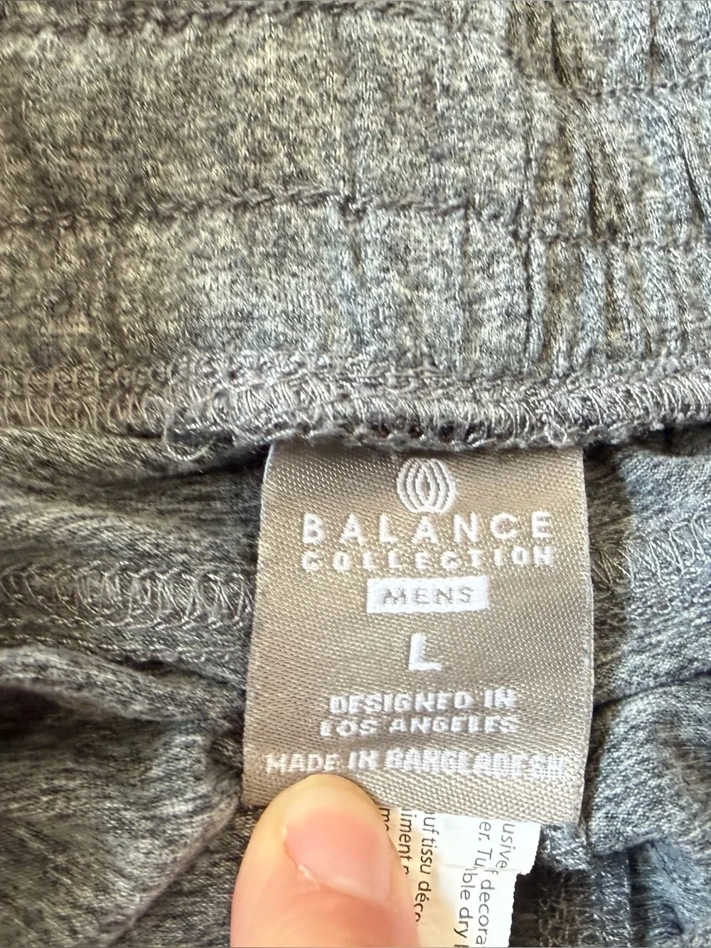 Balance Collection Men’s Soft Brushed Jersey Athletic Shorts, Size Large, Gray